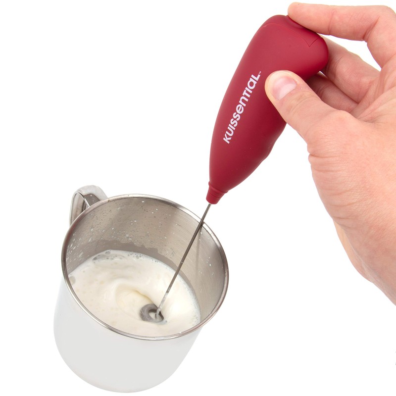 Kuissential Electric Stainless Steel Milk Frother 2pk-Slickfroth 2.0- Powerful Handheld