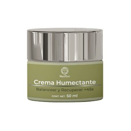 Crema Humectante +45años MatiMati Ácido Hialurónico, Aloe Vera, Colágeno, Alantoína, Vitamina E, Pantenol, Antiedad, Reafirmante, Antimanchas 50 ml