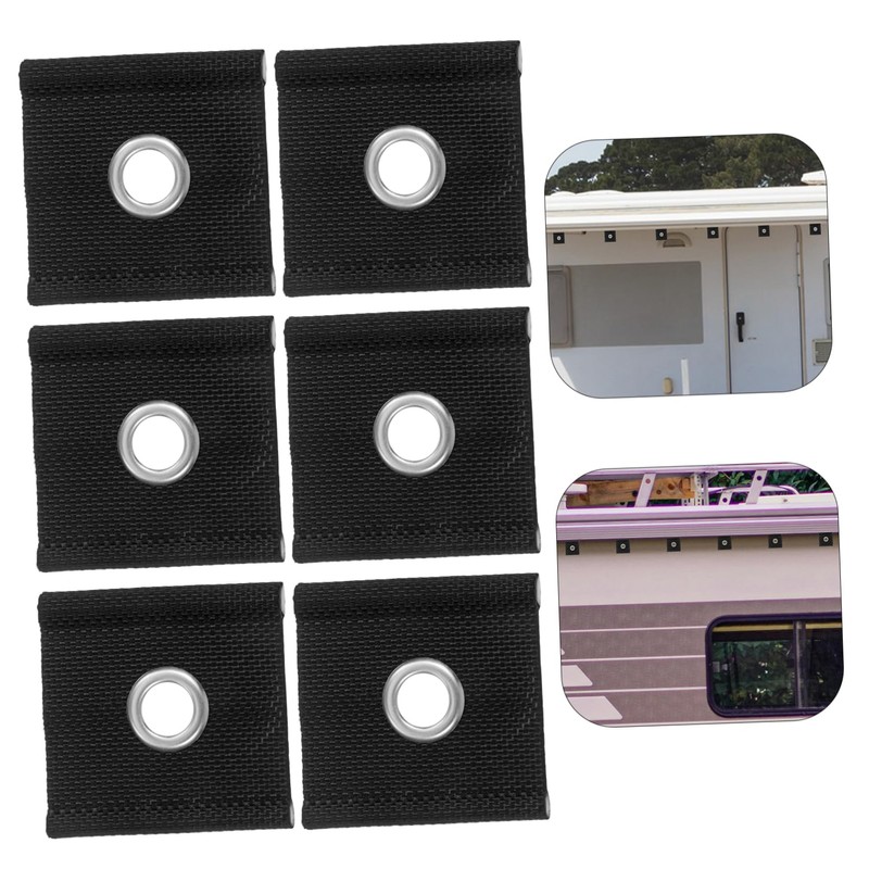 KONTONTY 6Pcs Rv Awning Eyelets for Piping Awning Fittings for