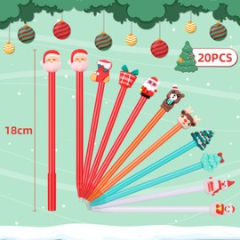 Kesote Christmas Prize Stationery 20-Piece Set Oil-Based Ballpoint Pens Christmas Present for Children Festival Prizes Children Gift Cute Stationery Christmas Goods