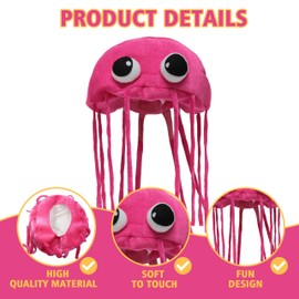 Jellyfish Costume Hats. Handmade Jellyfish Costume Party Hat. One Size Fits Most Costume Headwear (Pink)