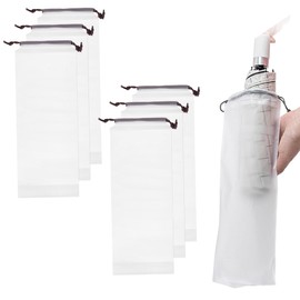 6 Pezzi Portaombrelli Plastica, Sacchetti per Ombrelli Bagnati di Ricambio per Ombrelli Classici e Ombrelli Pieghevoli, Plastica Sacchetti Universali per Ombrelli Bagnati Borse Portaombrelli 13x33 cm