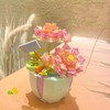 Building Block Pot Plant Educational Lifelike Colorful Beautiful Block Flower