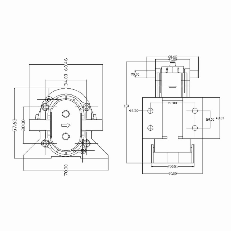 24V Ultra Quiet Self Priming Gear Water Pump ZC-530 Large