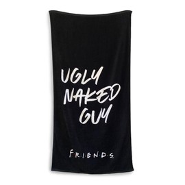 Groovy Uk Towel, Cotton, Black, One Size
