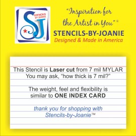 Stencils by Joanie Joanie Prim Seasonal Stencil White Christmas Snowflakes Holiday Craft DIY Blocks