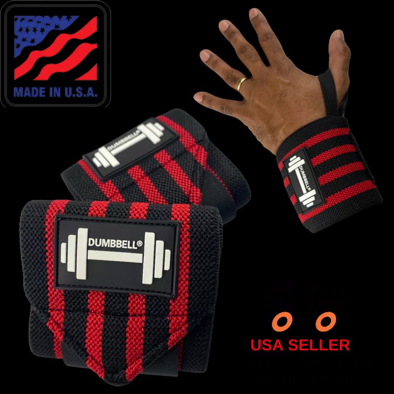 DUMBBELL Wrist Band Brace Support Gym Strap Bandage Wrap Adjustable