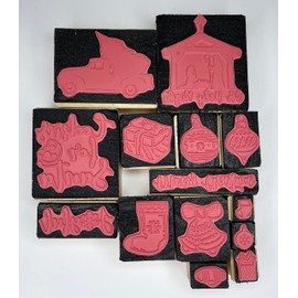 Merry Christmas Rubber Stamp Set