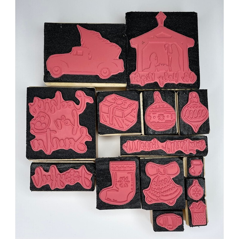 Merry Christmas Rubber Stamp Set