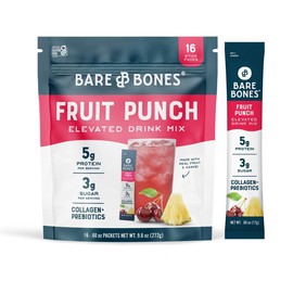 Bare Bones Elevated Drink Mix | Hydration with Collagen, Fiber & Electrolytes | Support Wellness, Energy & Recovery with Every Refreshing Sip