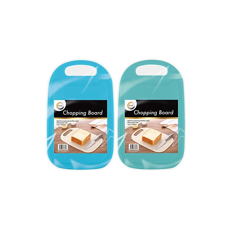 Plastic Chopping Board, Cutting Board, Cutting Tray, Twin Pack, Mixed