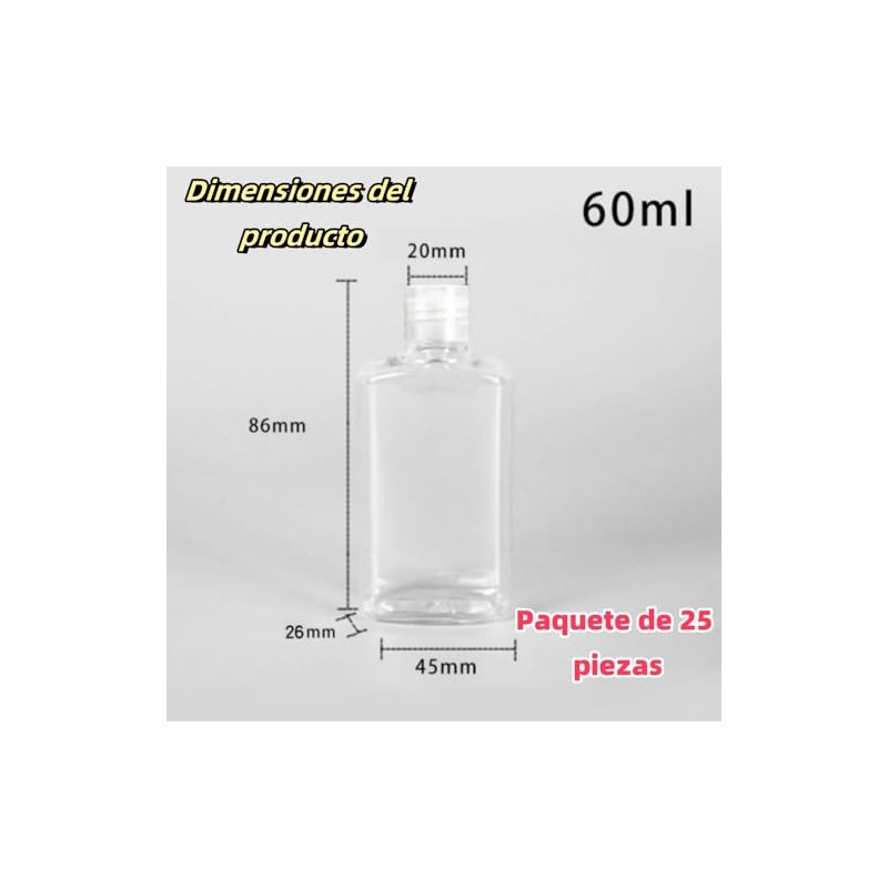 DACUAN 25 Piezas Botella de concha de 60Ml artículos tocador