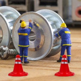 NUOBESTY Traffic Cones Plastic Road Cone Simulation Roadblock Signs Construction Cones Safety Road Parking Cones for Traffic Road, 12Pcs