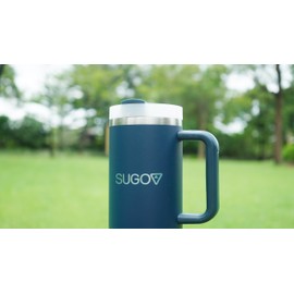 SUGOV Stainless Steel Vacuum Insulated Tumbler, 40 Oz Ice Bully Cup, Large Capacity Car Cup With Double Wall Insulation, Hot & Cold Beverage Tumbler, Portable Handle, Customizable for Europe & Usa