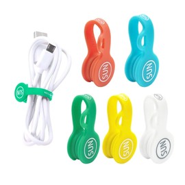 Cable Cord Organizer Magnetic Cord Organizers Twist Ties Magnet Clips Cord Wrap Keepers For Charging Cord Headphone Cord Holder Silicone Cable Strap Appliance Fridge Bookmark Whiteboard Keychain 5PACK