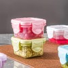 TULEBOLIAN 5pcs 60ml Small Food Containers With Lids,Stackable Containers,Colorful,Airtight Meal