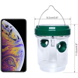 2 Pack Solar Powered Wasp Traps Outdoor Hanging Carpenter Bee Traps for Outside Yellow Jacket Trap Hornet Trap Wasp Killer with UV LED Light