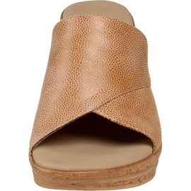 Onex Christina Women’s Wedge Sandal – Handcrafted Stretch Upper, Lightweight Comfort Sole, Slip-On Dress Sandal (Beige, US Footwear Size System, Adult, Women, Numeric, Medium, 9)