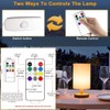 Necomi Bedside Table Lamp, LED Bedrooms Lamps with Remote Control,