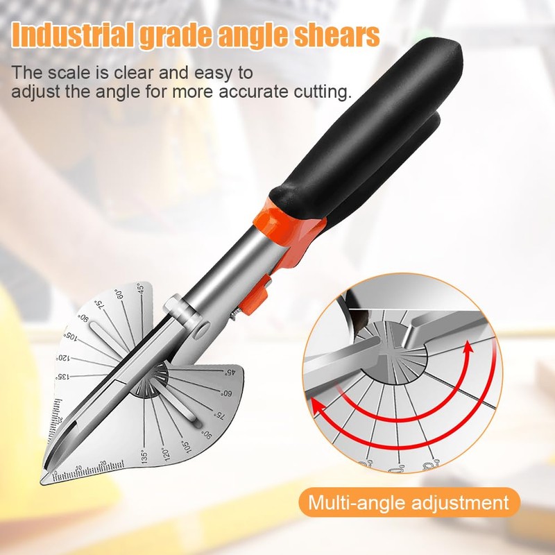 DAJASD Mitre Shears, 45-135° Multi Angle Trim Cutter, Miter Shears