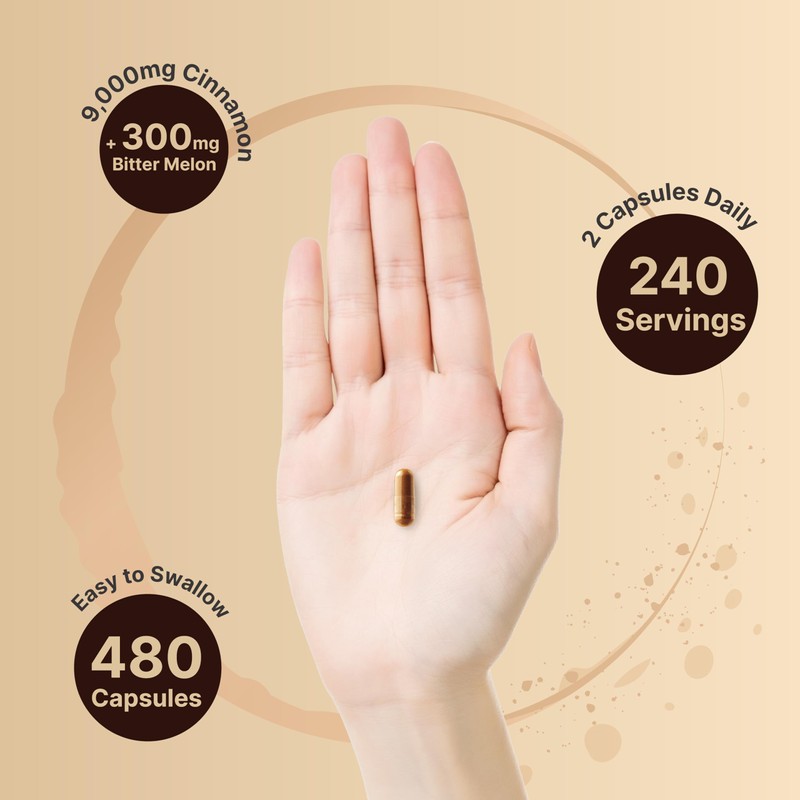 NatureBell 2 Pack Ceylon Cinnamon 9000mg Per Serving, 480 Capsules