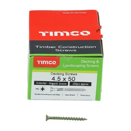 TIMCO Classic Decking Screws - 4.5 x 50 - Exterior - Green - Box of 200