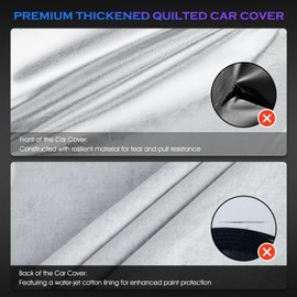 Car Cover Custom Fit for Honda CRV 1997-2025,Toyota RAV4 1996-2025,6 Layers Truck Cover Waterproof All Weather for Automobiles,Outdoor Full Exterior Cover,Rain, Sun, Wind Protection,Sliver