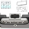 PrimeMatik - Door patch fitting. Lower corner hinge in aluminum