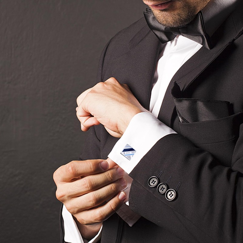 Salutto Mens Simple Series Luxury French Tuxedo Shirt Cufflinks with