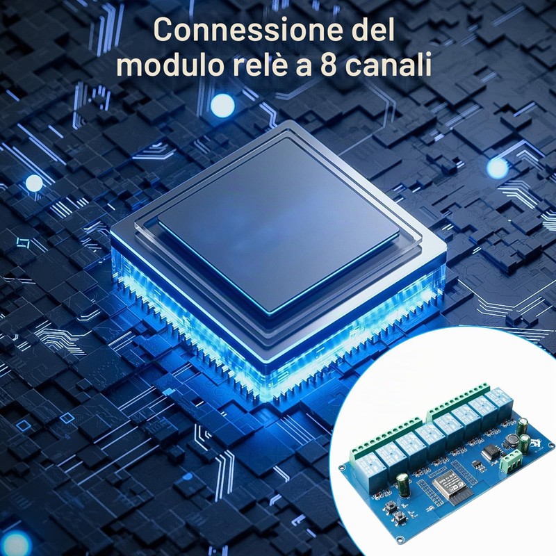 ESP modulo relè a 8 canali con ESP-32 WiFi Bluetooth,