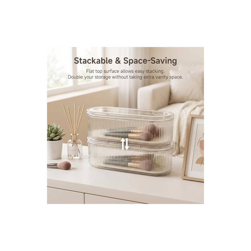 Soporte organizador de brochas de maquillaje