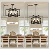 GOEBLESON 26" Black Chandelier for Dining Room, 6-Light Dining Room