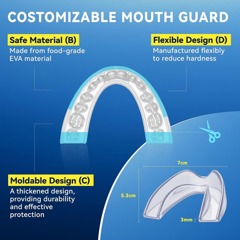 Mouth Guard for Grinding Teeth at Night: Moldable Dental Guard