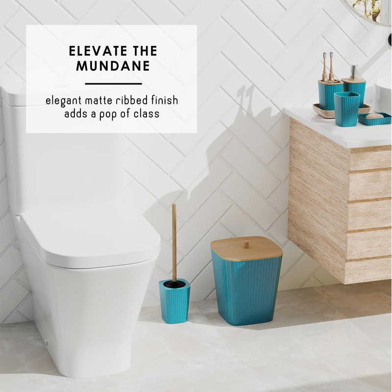 Clara Clark Bathroom Accessories Set - Teal Bathroom Set, 20PC