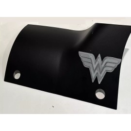 Woman Power Pride " W"  in 3d Blk Grey For Jeep Custom Cowl Cover - Super Hero