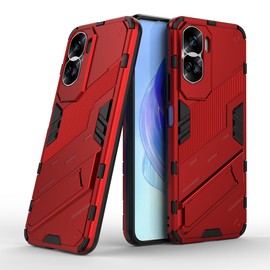ESTH® Case for Honor 90 Lite 5G with Expanding Stand and Shockproof TPU Bumper, [Military Grade Anti-Fall Protection], Cover Compatible with Magnetic Car Mount, Red