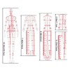 EXTCCT Fashion Drawing Template Ruler Set, Woman Sewing Humanoid Patterns