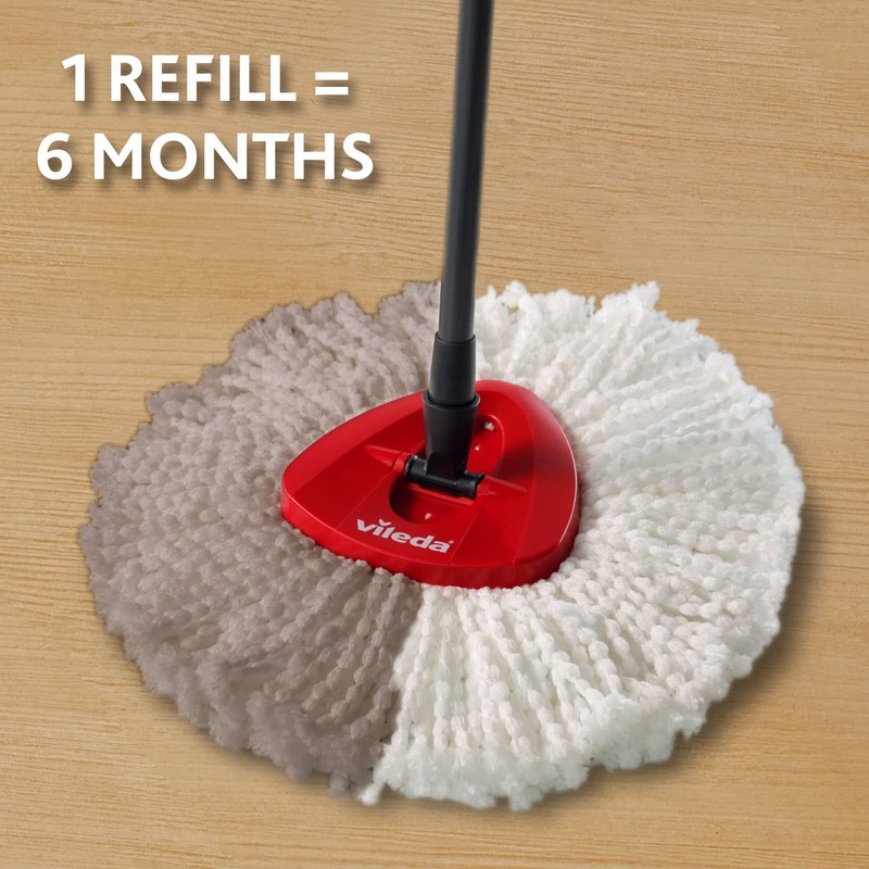 Vileda EasyWring and Clean Turbo Classic Microfibre Mop Refill Head,
