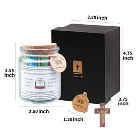 Inspirational Bible Verse, Read Me When Bible Verses Jar for Emotions, Easter Basket Stuffers, Prayer Jar with Scriptures for Women, Religious Gift, Christmas, Mother's Day Gifts