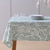 Botanical Green Leaves Rectangle Table Cloth 52" x 70”, Waterproof
