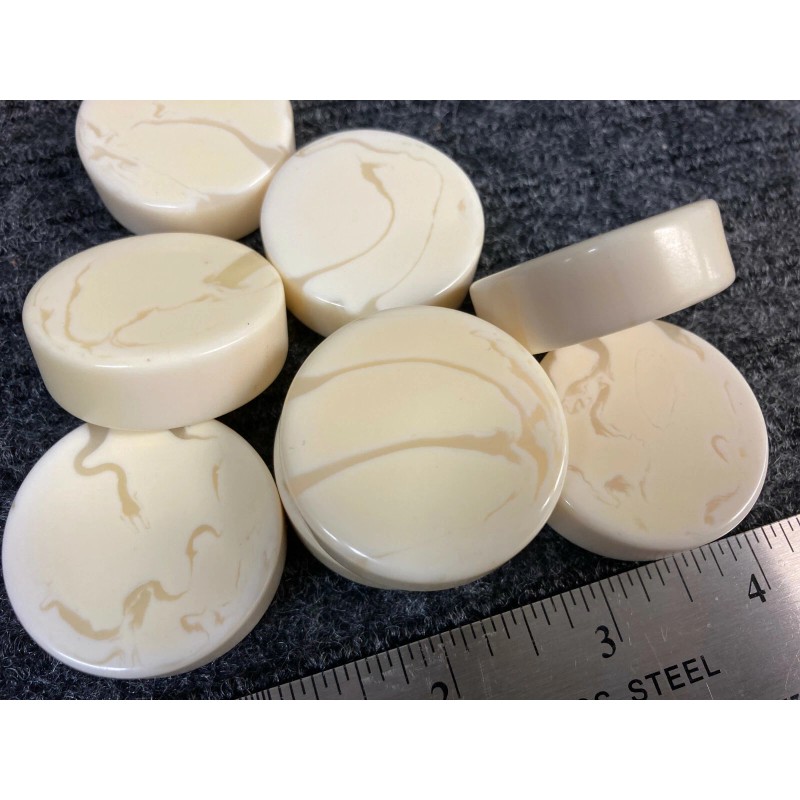 Crisloid 506 Marbled Backgammon Replacement Checker Chip Piece 1.5" IVORY