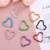 TIXIPEM Heart Shaped Snap Clip [6 Pack] - Durable Keychain