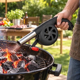 Portable Hand Blower for BBQ & Fireplace – Stainless Steel Air Blower Tool for Outdoor Cooking and Household Use