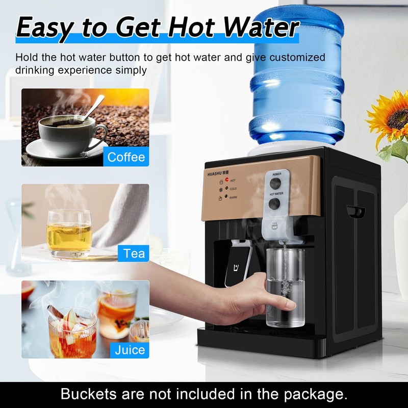 Top Loading Water Cooler Dispenser,Hot/Cold Water Dispenser with 3 Temperature