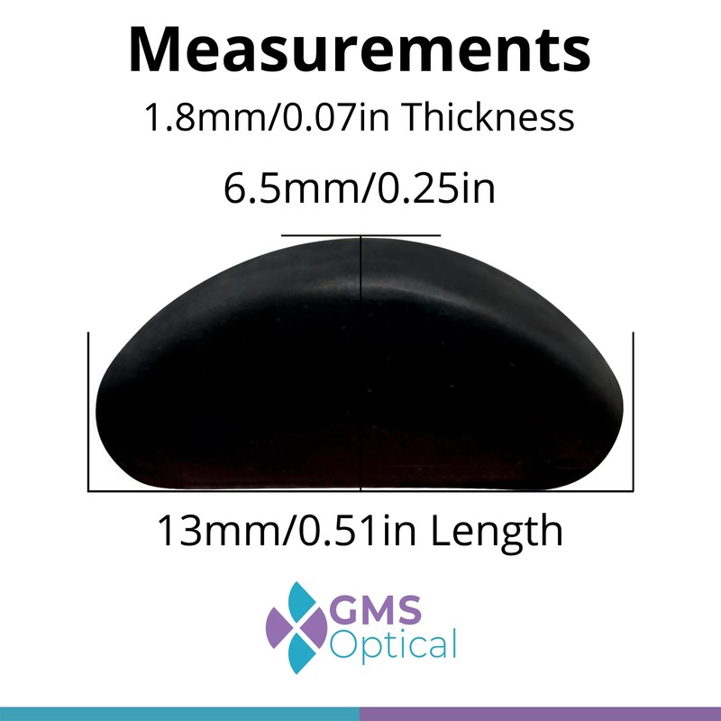 GMS Optical 1.8mm Reg-Thin/13mm Short Length - Small Adhesive Contoured