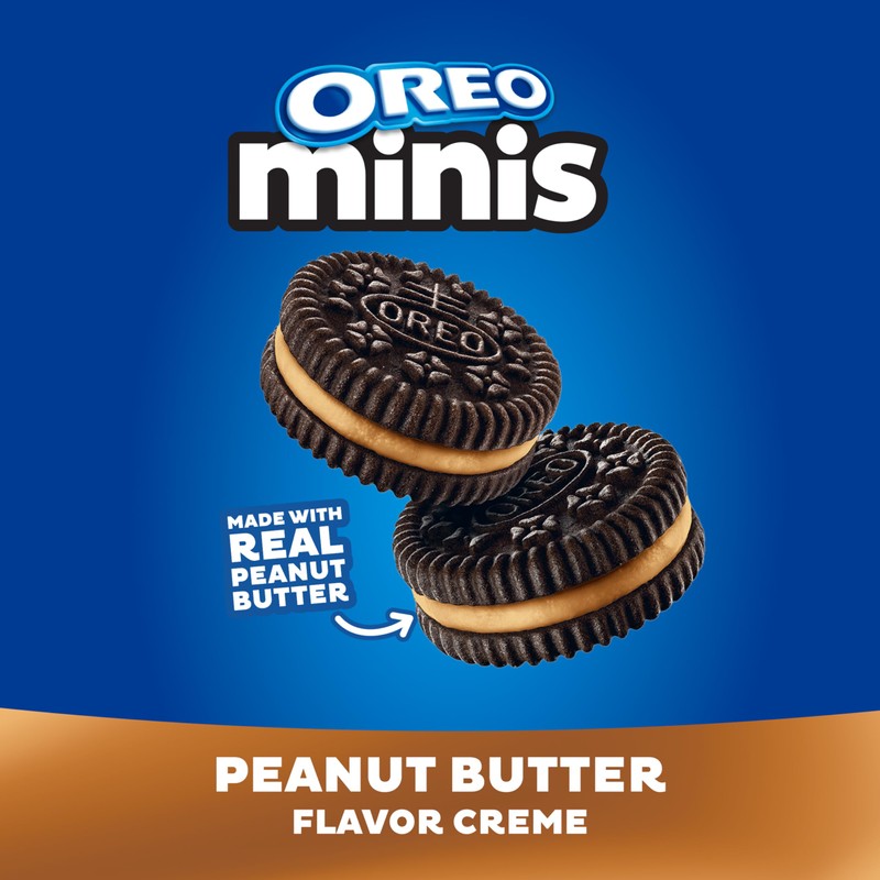 OREO Mini Peanut Butter Chocolate Sandwich Cookies, 12-3 oz Packs