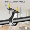 ZOCONE 4 Pieces Curtain Pole Ceiling Brackets Diameter 25-28 mm