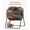 THEGROW'ING Updated 43 Gallon Compost Bin Outdoor, Fast Assemble Tumbling