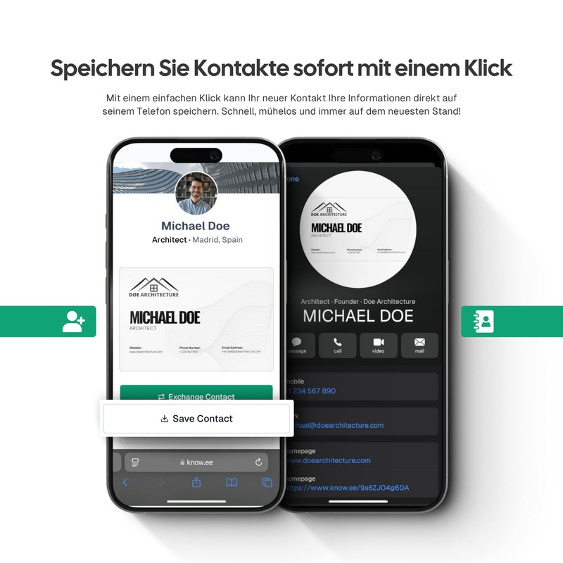 KNOW.EE Digital Business Card NFC Smart Networking Card + QR