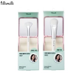 FILLIMILLI Watery Blusher Brush 887/Creamy Blusher Brush 888 With Make-up Palette Set 2items [NAKYEUM COLLABORATION], Color:Watery Blusher Brush 887
